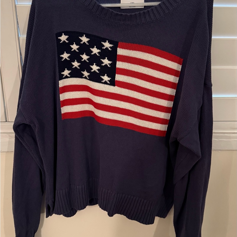 Navy American Flag Sweater
